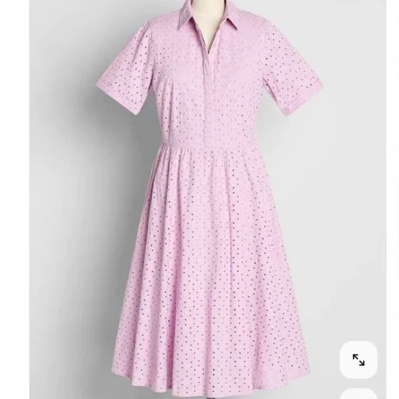 MODCLOTH Classic Love Song Fit and Flare Dress Gently Used LARGE